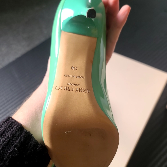 Jimmy Choo Peppermint GREEN Patent Leather Pumps - BRAND NEW IN BOX - Picture 6 of 9